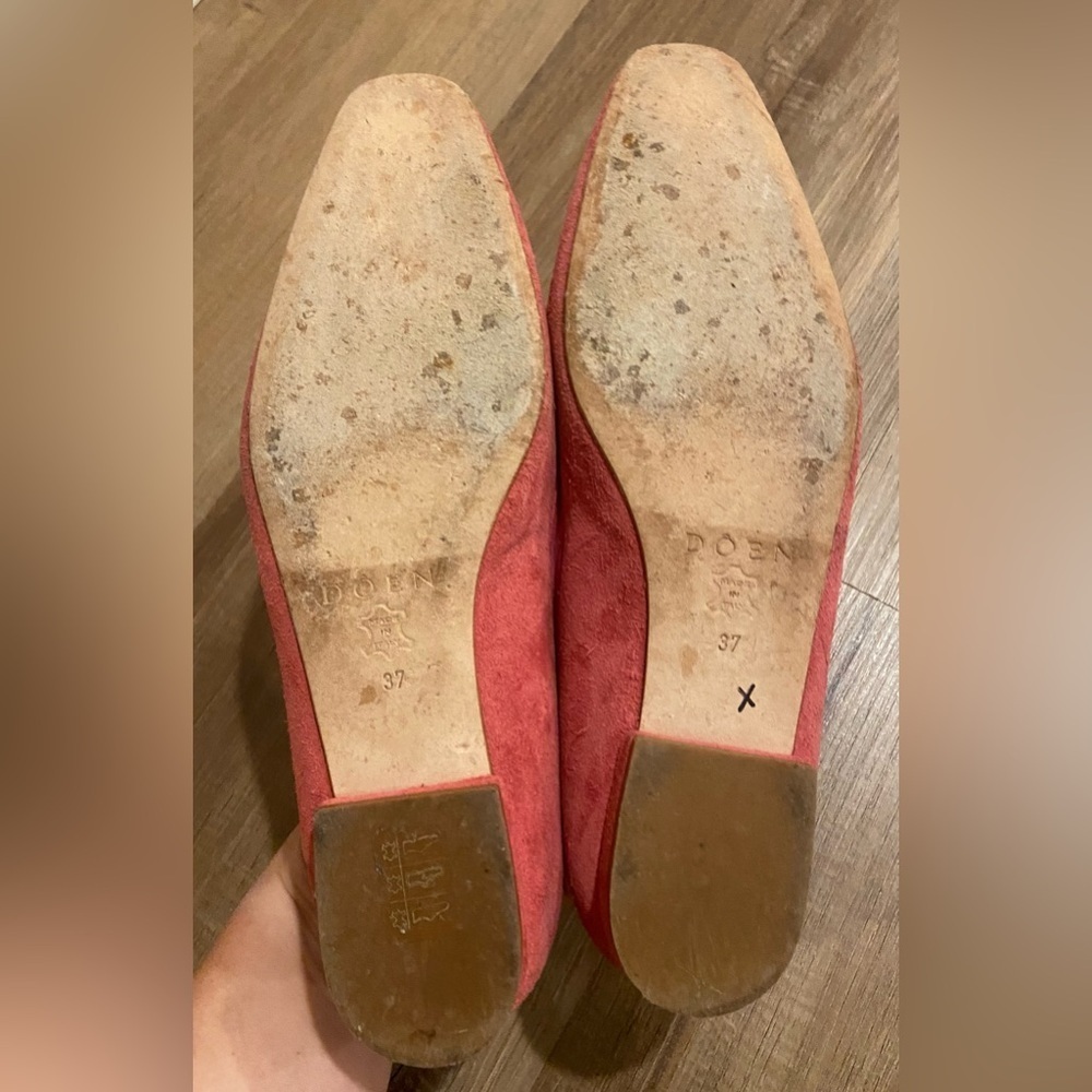 DÔEN Odette Suede Ballet Flat Dusty Pink Size EU 37/US 6.5 - Picture 9 of 13